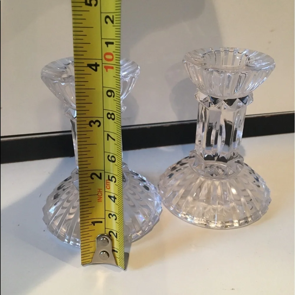 Pair of Mikasa 4”Crystal Candle Stick Holders